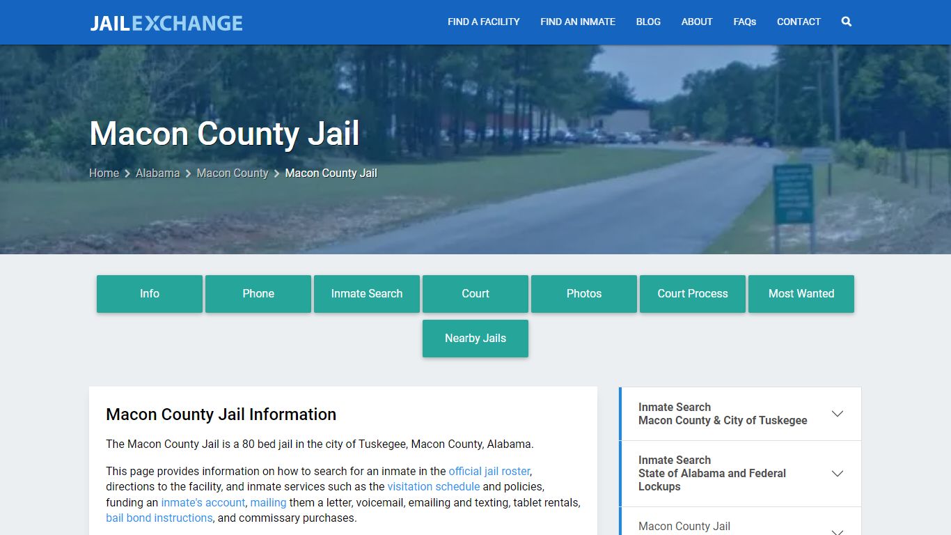 Macon County Jail, AL Inmate Search, Information